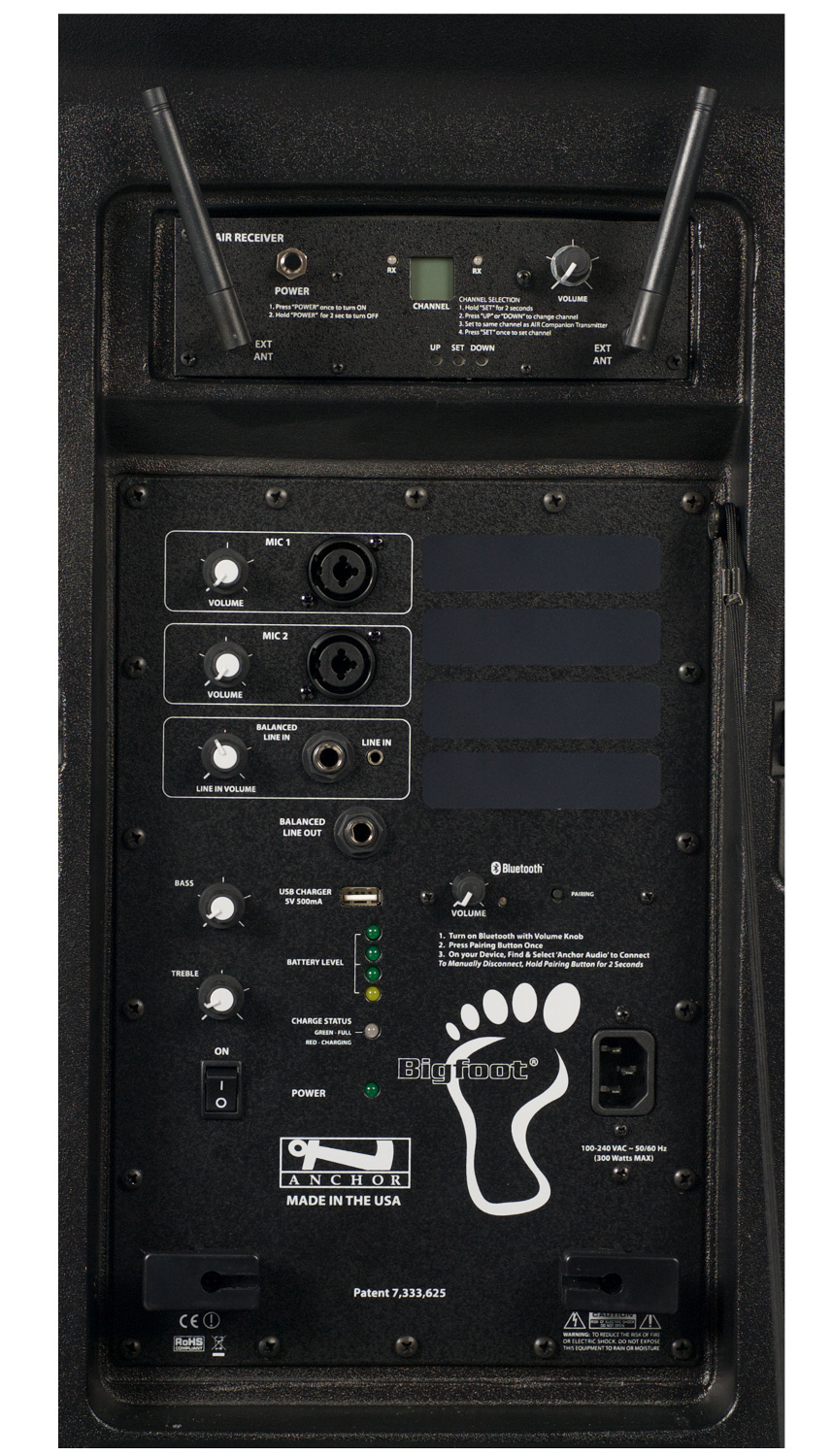 Bigfoot Line Array with Built-in Bluetooth and AIR Wireless Transmitter