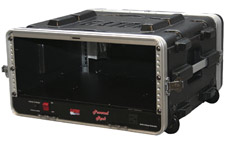 4 RU Powered Lockable Rack Case (with Wheels)
