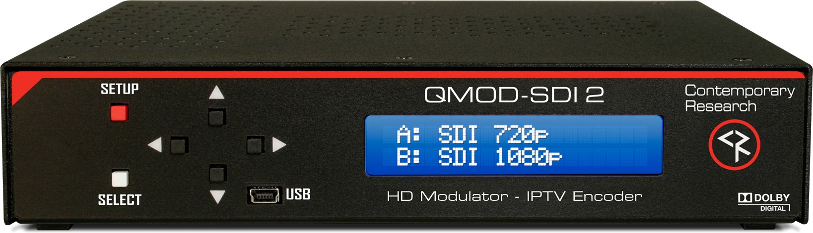 SDI Dual channel Modulator and Composite In and Agile QAM Output