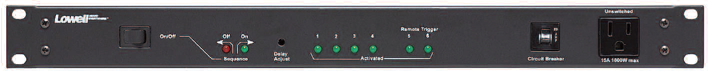 Rackmount Power Panel with 9 Outlets and Sequencer