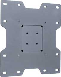 Flat Wall Mount for Small to Medium 10" - 37" LCD Screens, VESA 75/100/100x200/200x200, Black (silver shown)