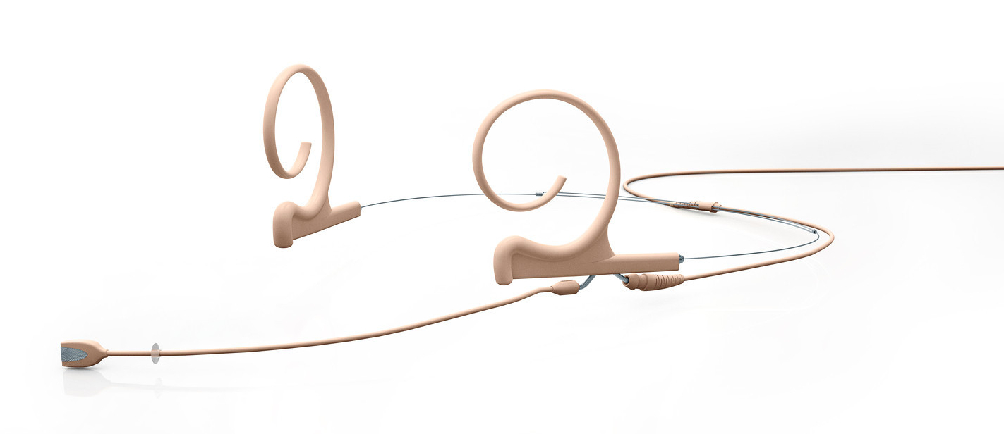 66 Dual-Ear Omni Headset Mic with Hardwired TA4F-Beige