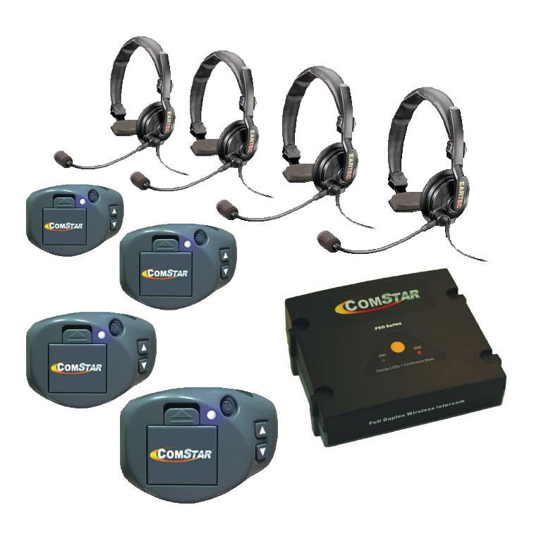 COMSTAR System with 4 Slimline Single Headsets