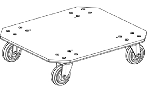 4" Large Caster Dolly Plate