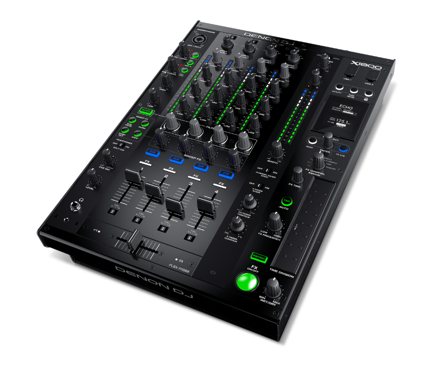 Professional 4-Channel DJ Mixer with Built-In FX and Smart HUB