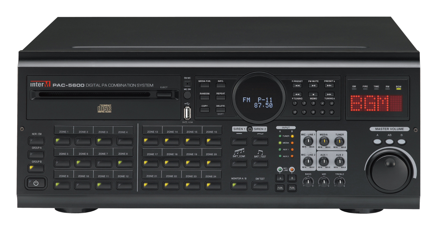 Multi-Zone All-In-One 2 Bus Mixer Amplifier