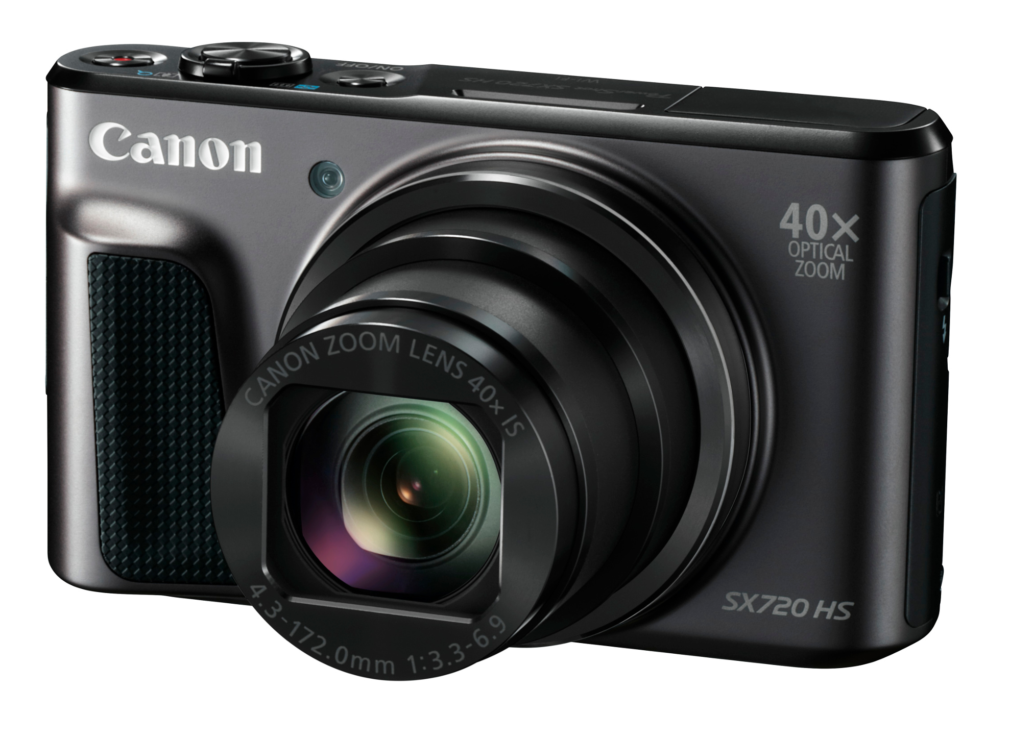 20.3MP Compact Digital Camera with 40x Optical Zoom in Black