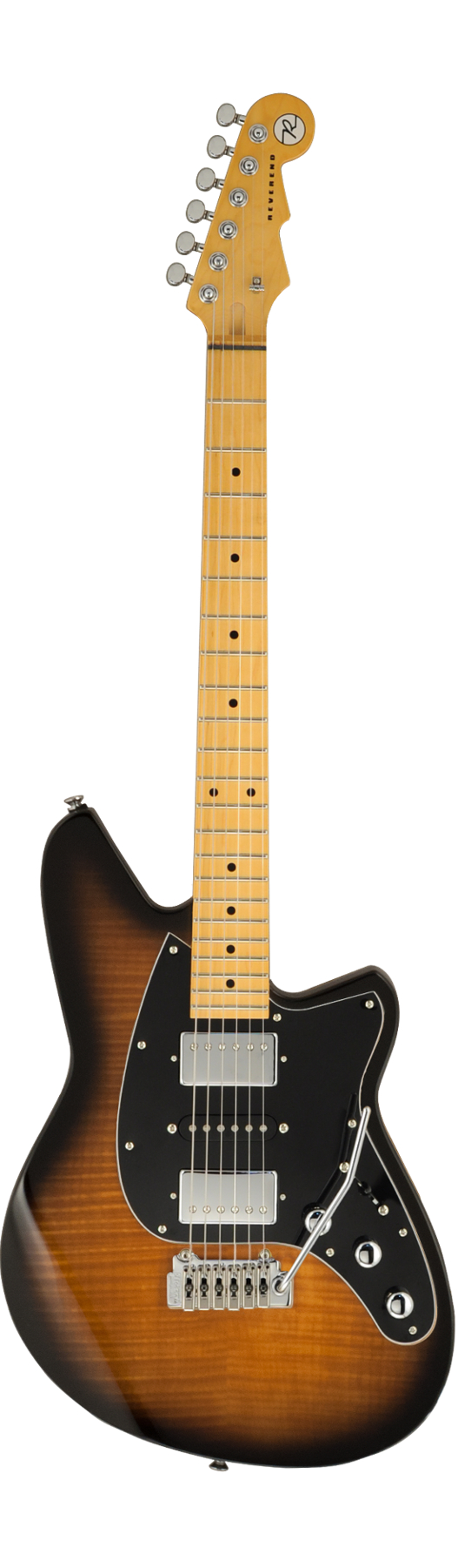 Solid Body Electric Guitar with Coffee Burst Flame Maple Finish