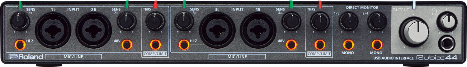 4 x 4 USB audio interface for Mac/PC/iOS