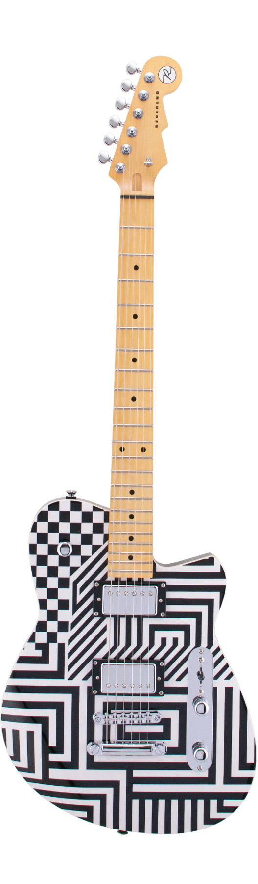 Solid Body Electric Guitar with "Optic Interruption" Finish