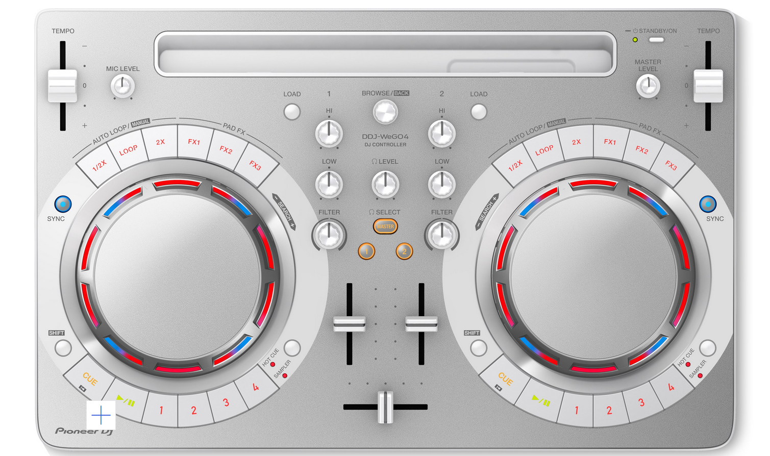 Portable DJ Controller - iOS Compatible, White
