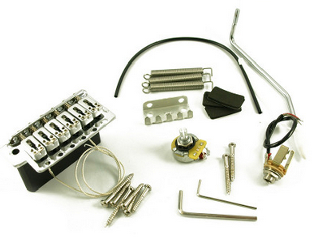 Electric Guitar 6-Screw Piezo Tremolo Bridge in Chrome
