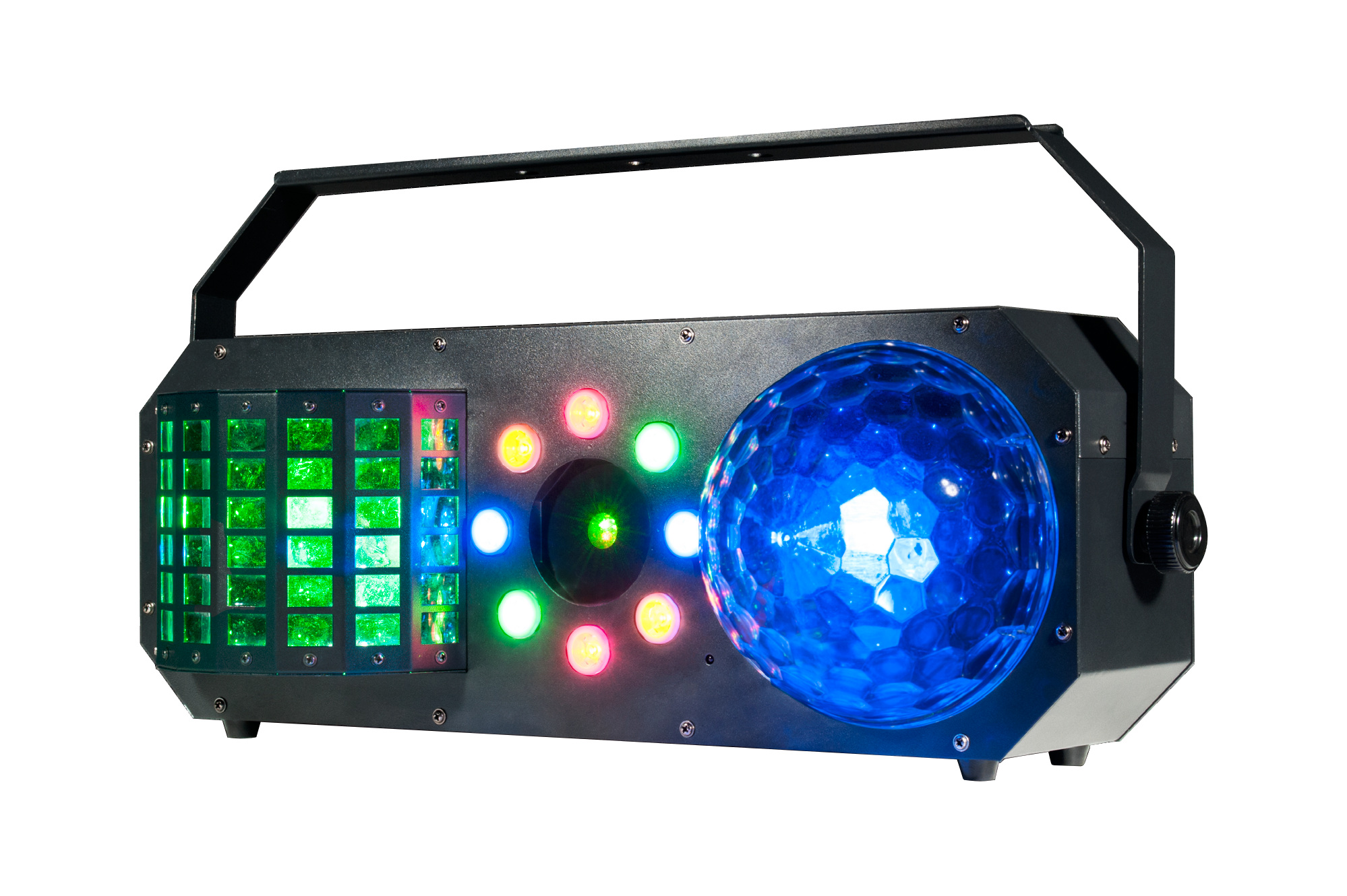 4-FX-IN-1, Dome, Derby, Strobe & Laser effect Fixture