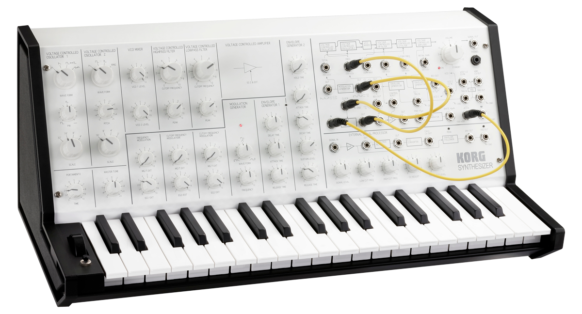 Monophonic Analog Synthesizer, White