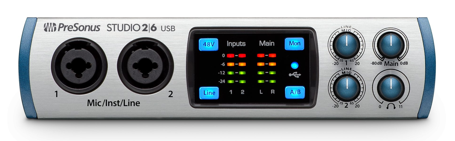 2x4 USB 2.0 Audio/MIDI Interface