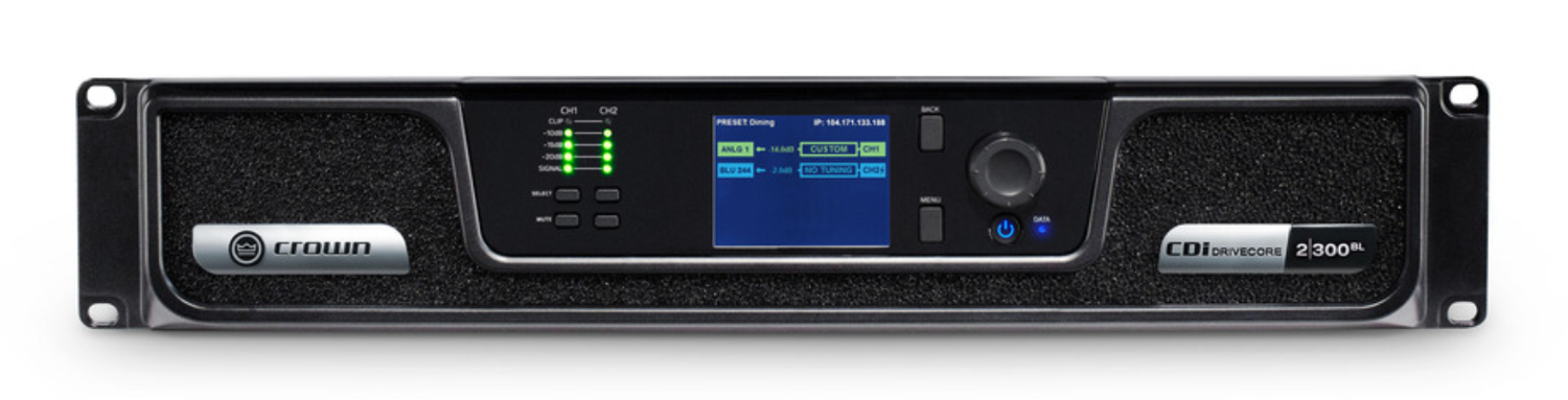 Analog + BLU Link Input, 2-Channel, 300W Per Output Channel