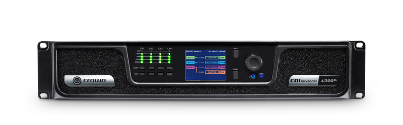 Analog and BLU Link Input, 4-Channel, 300W Per Output Channel, Amplifier