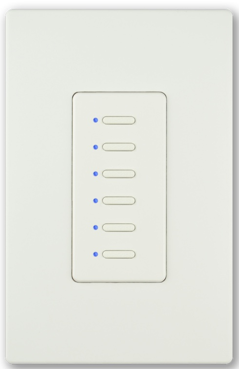 White 5 button, 2-Wire Network Station without LEDs