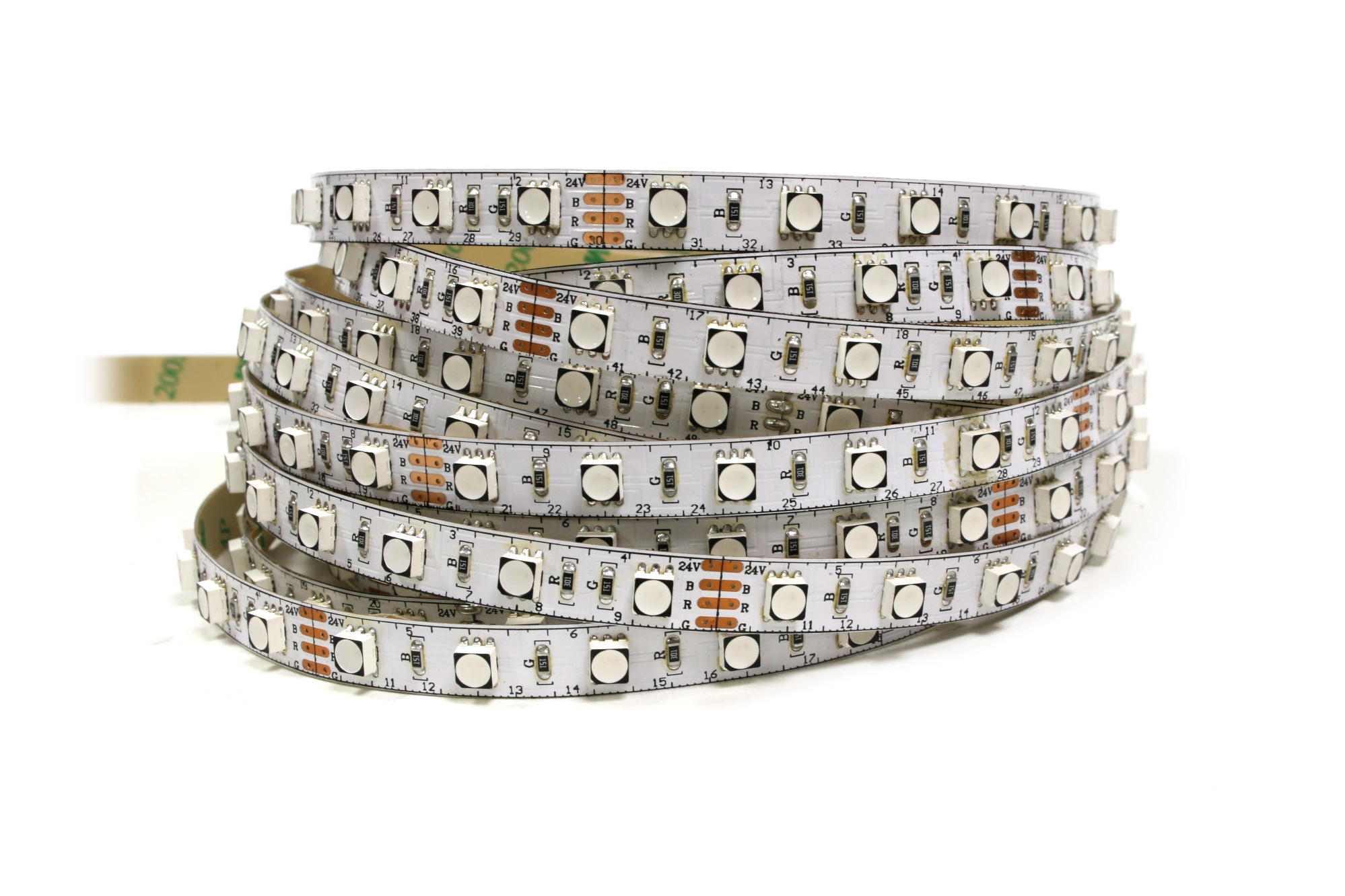 Roll of High-Quality RGB LED Tape, 5 Meters