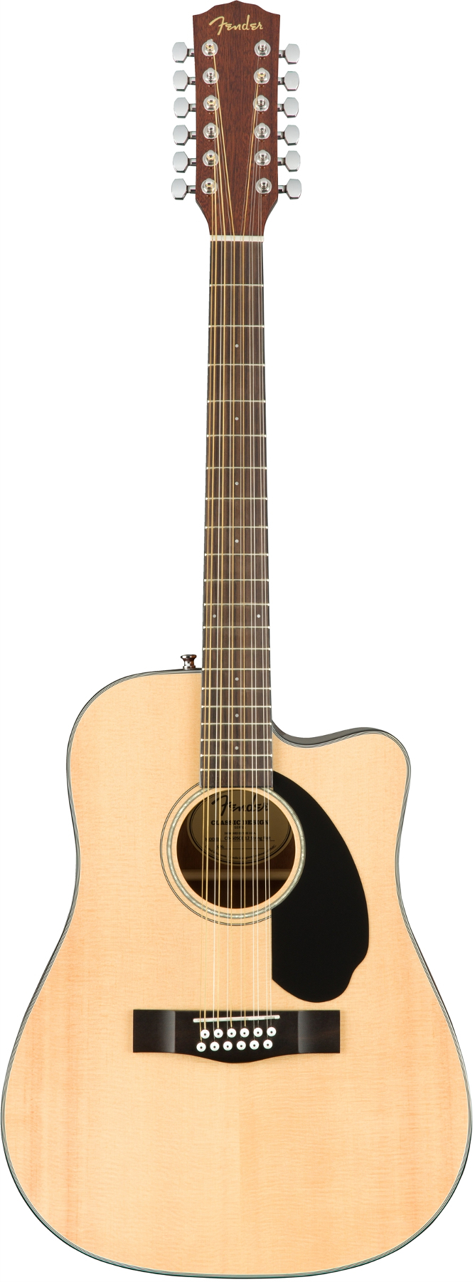 12-String Dreadnought Acoustic-Electric Guitar, Natural Finish