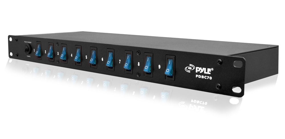 15A 9-Outlet Rackmount Power Supply with Built-In Switches, 1800VA