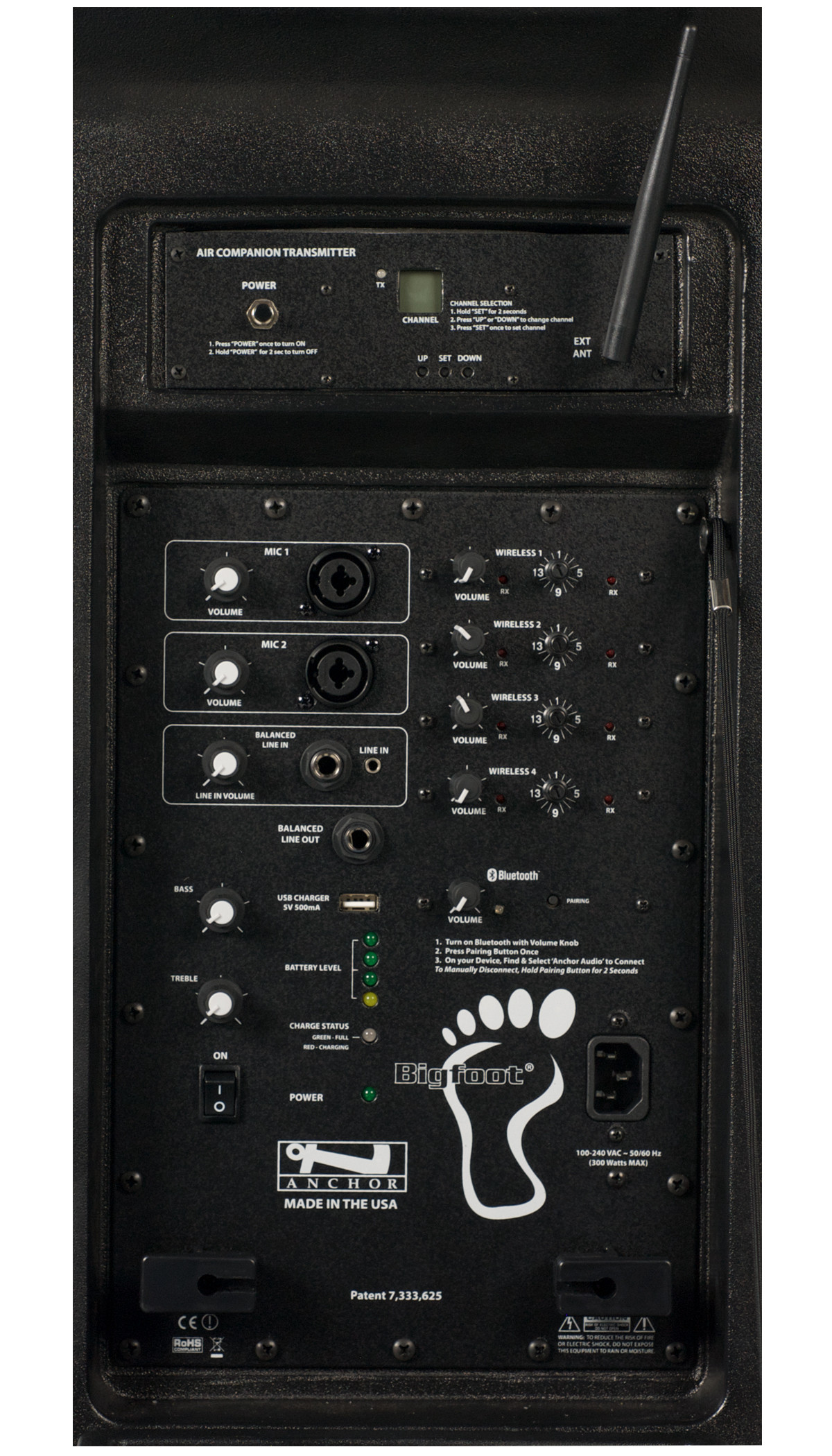 Bigfoot System with One AIR Wireless Transmitter and Four Wireless receivr