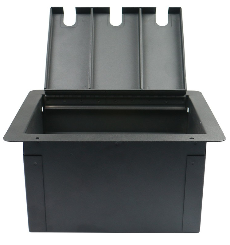 Recessed Floor Box with 12 XLRF + Duplex AC with Back Box
