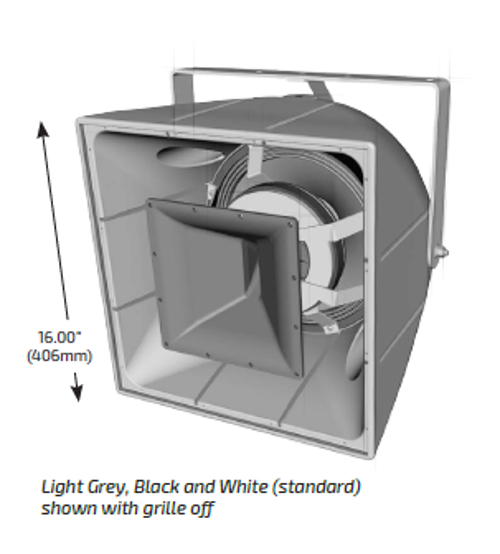 12" High Output 60 X 60 Black Full-Range 2-Way Loudspeaker