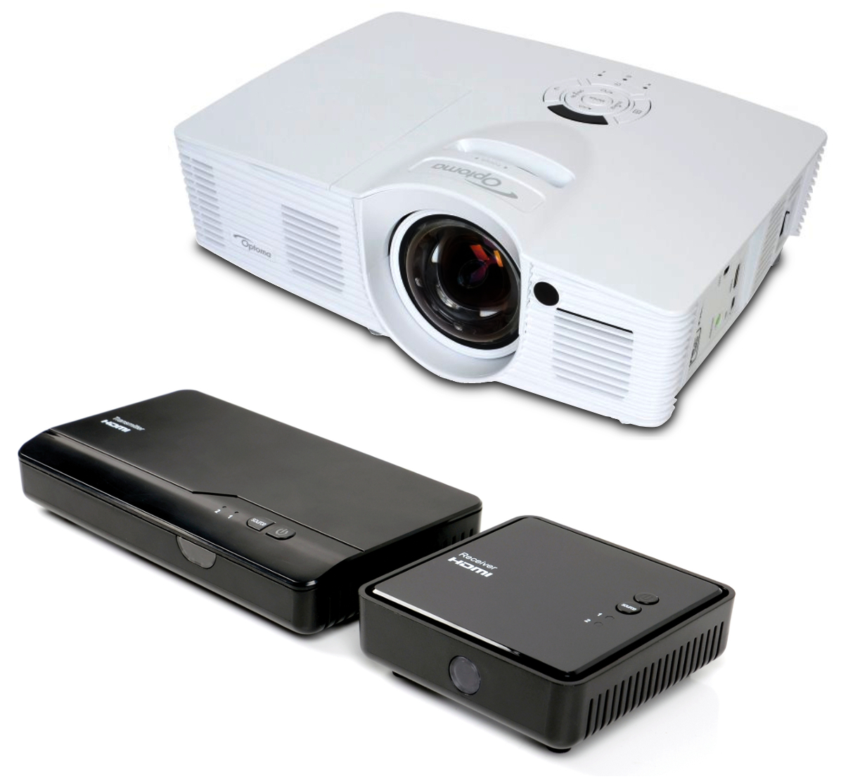 with GT1080 Projector and WHD200 Wireless HDMI Transmitter/Receiver Set