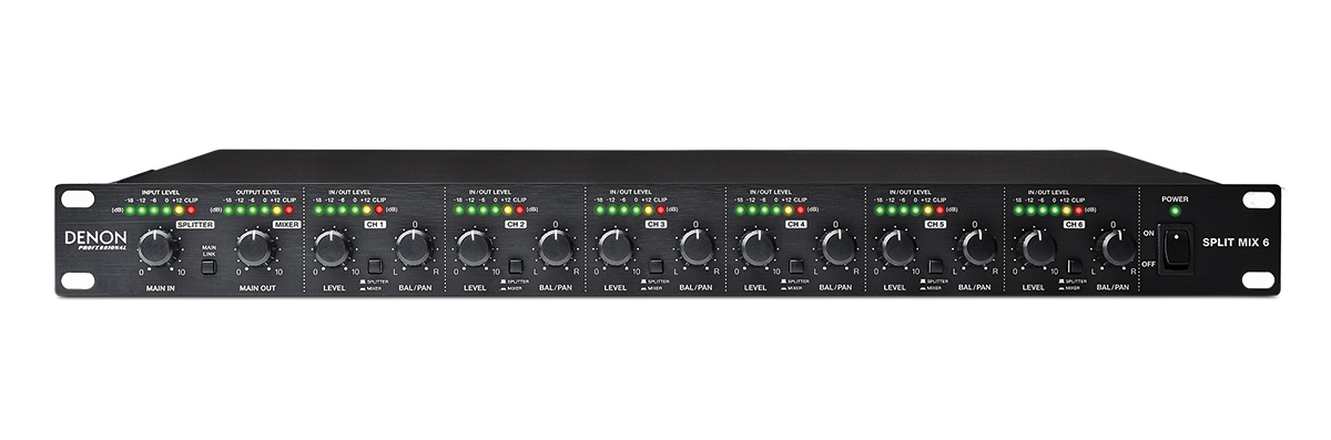 6-Channel Mixer with Signal Splitter Functionality