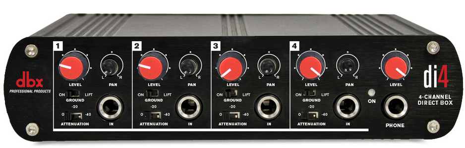 Active 4-Channel Direct Box That Converts Unbalanced Signals
