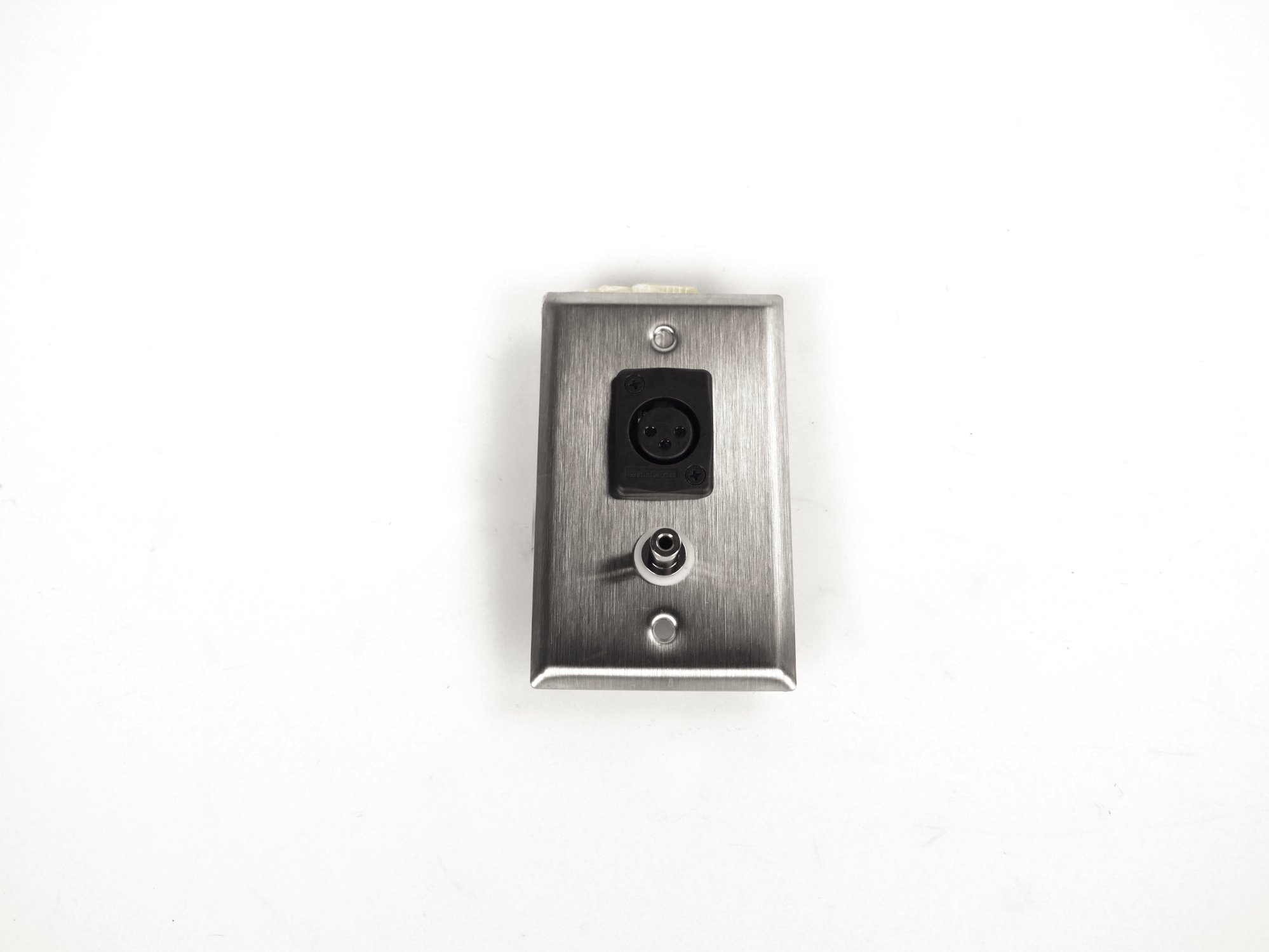 Anodized Aluminum Wallplate with XLRF & 3.5mm Connectors