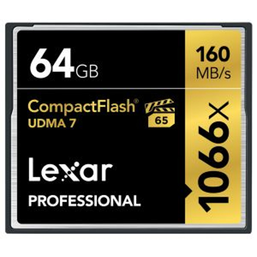 64GB CompactFlash Card, 160MB/s, 155MB/s Write