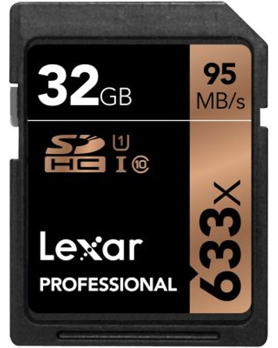 32GB SDHC Memory Card, 95MB/s Read, 20MB/s Write