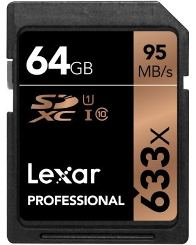 64GB SDXC Memory Card, 95MB/s Read, 20MB/s Write