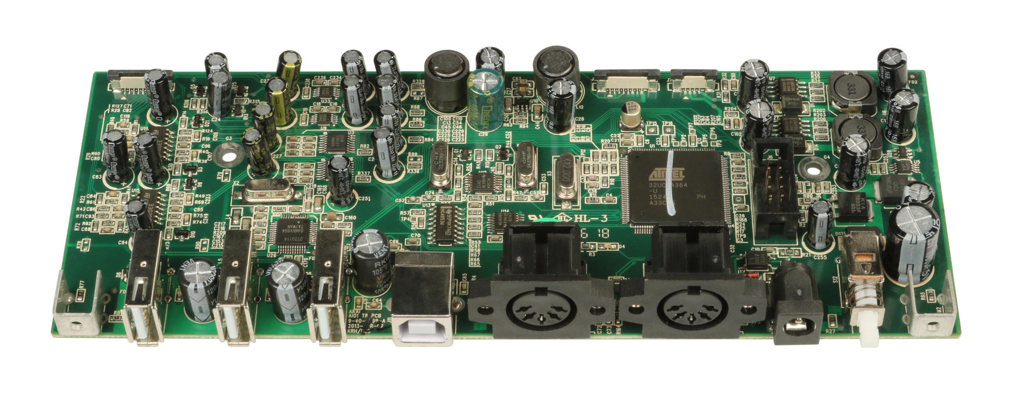Top PCB Assembly with USB Jacks for EIE PRO
