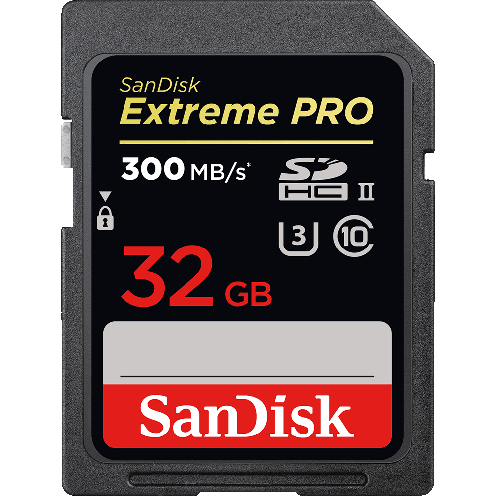 32GB SDHC Memory Card, 300MB/s