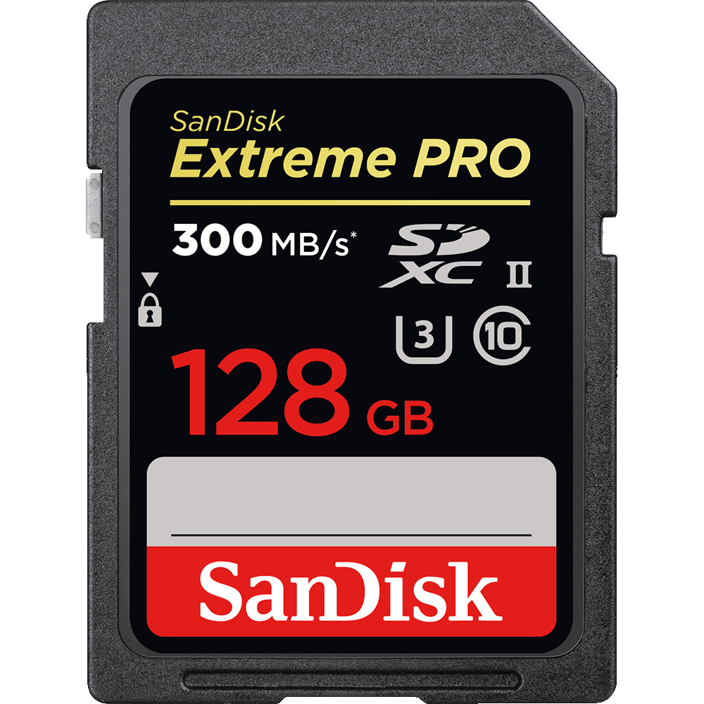 128GB SDXC Memory Card, 300MB/s