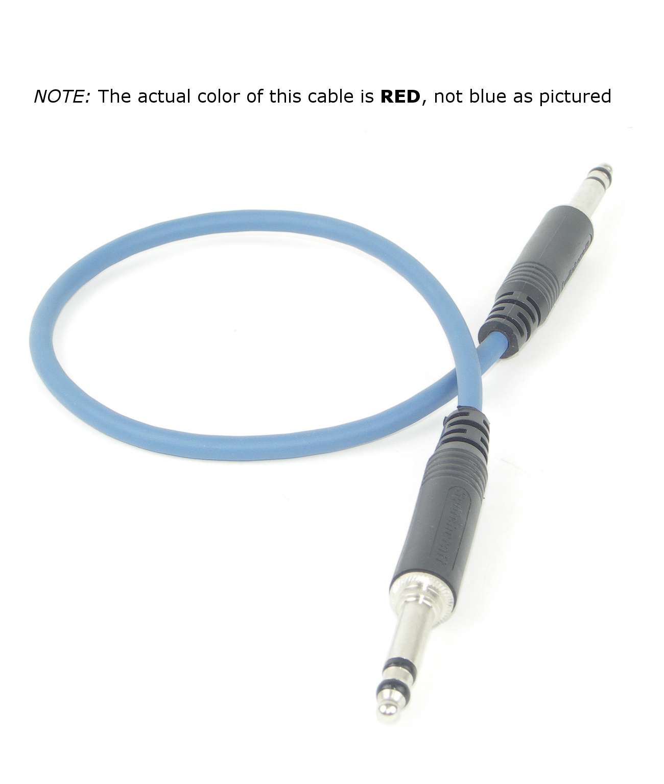 3 ft 1/4" Longframe Molded AES/EBU Audio Patchcord, Red