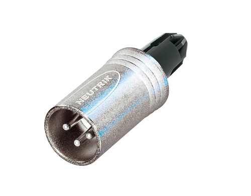 3-Pin Male XLR Cable Connector, Nickel Housing, Silver Contacts, without Boot