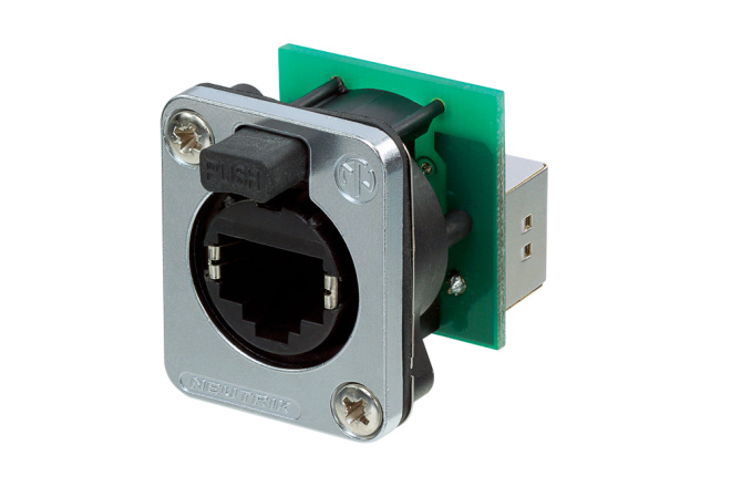Panel Mount etherCON Feed Thru Connector with SE8FD Sealing Kit