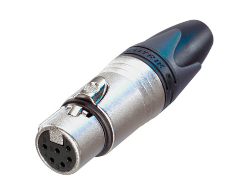 6-Pin Female XLR Cable Connector with Nickel Housing