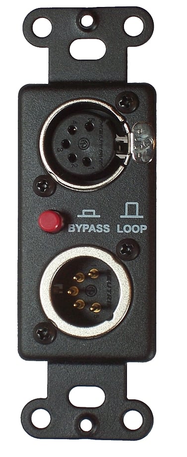 One Male, One Female 5-Pin XLR Passthrough with User Switch