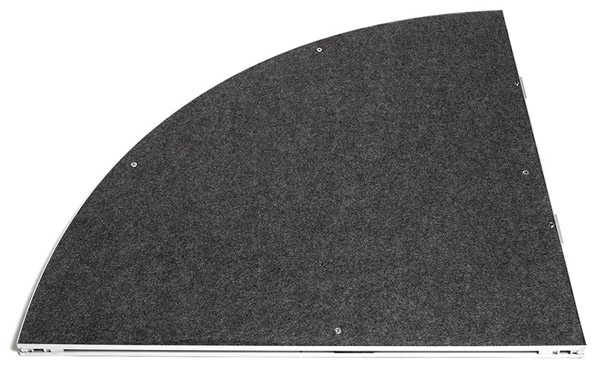 4' Carpeted Quarter Round Platform