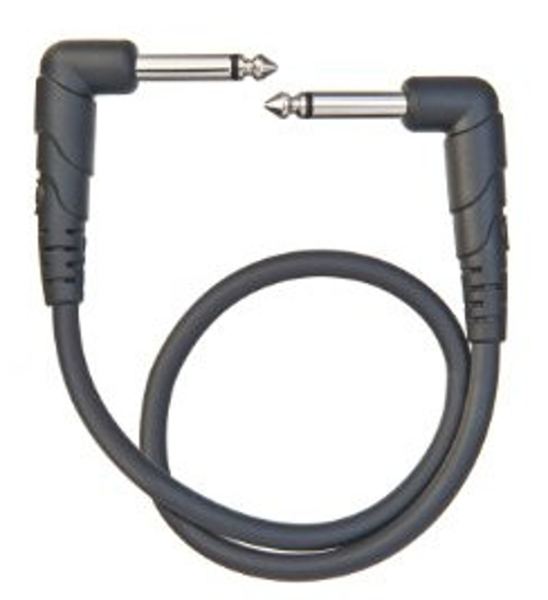 1 ft Classic Series Patch Cable with 1/4" Right Angle Connecrtors