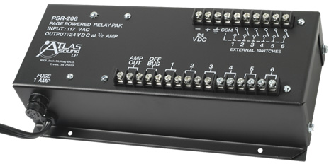 6-Relay 24VDC 500mA Zone Page Powered Relay Pack