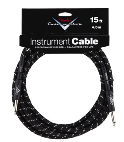 15 ft Black Tweed Instrument Cable