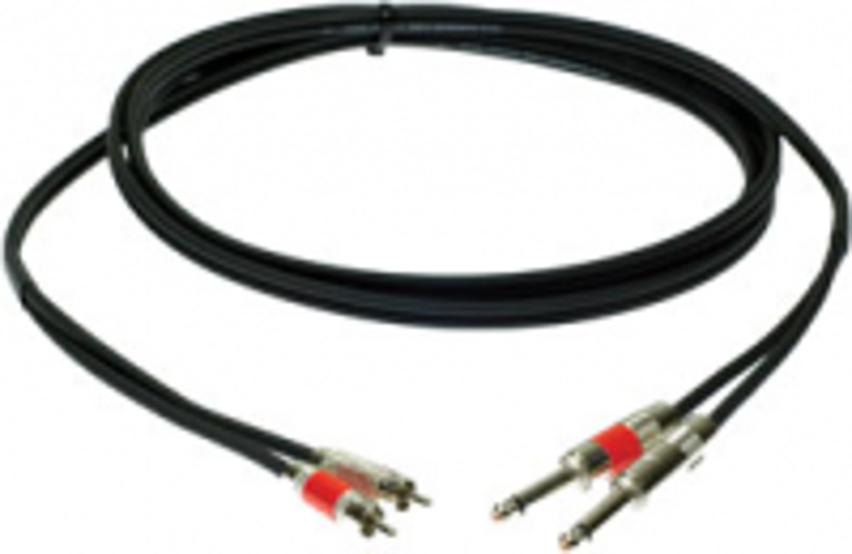 10 ft. Dual 1/4" TS Male to RCA Male Excellines Patch Cable