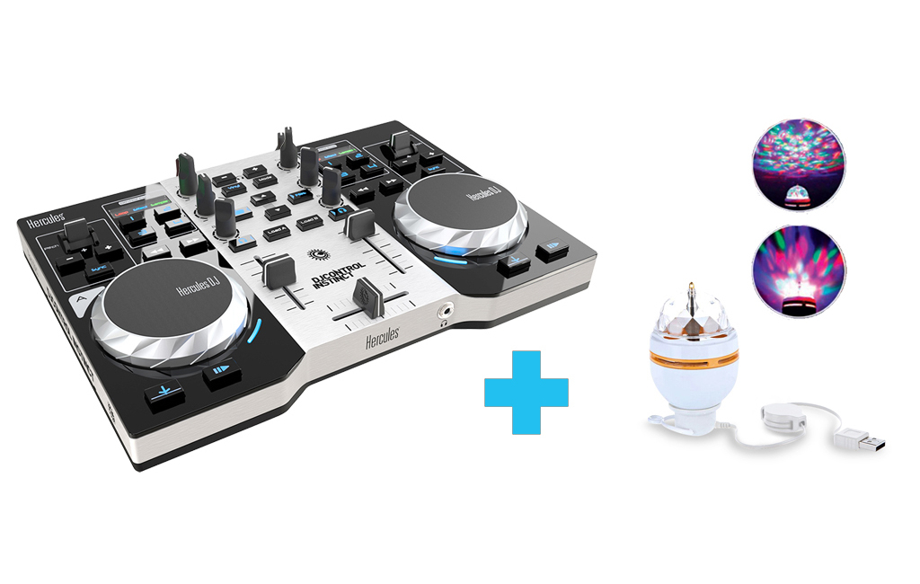 2-Channel DJ Controller with LED Party Light