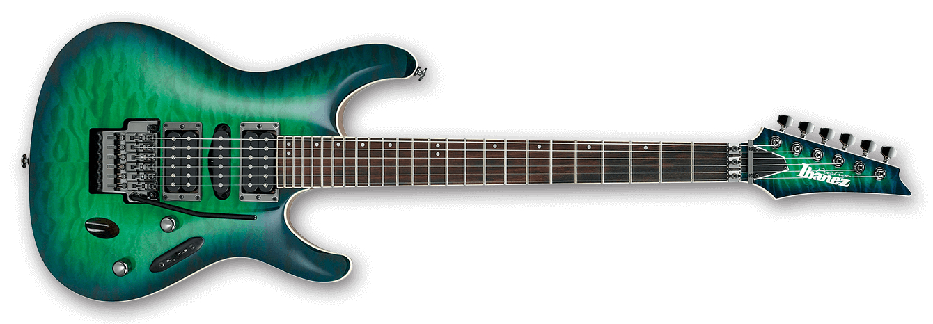 Surreal Blue Burst Gloss S Prestige 6-String Electric Guitar with Case